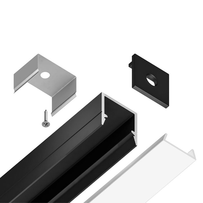 Профиль для светодиодной ленты Ambrella Illumination GP1650BK - купить Светодиодная лента по цене 520