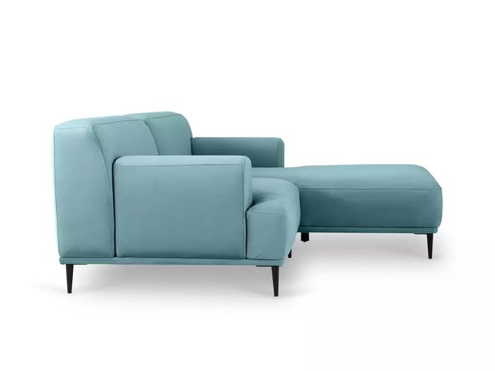 Угловой диван Portofino в обивке из велюра голубого цвета - лучшие Угловые диваны в INMYROOM