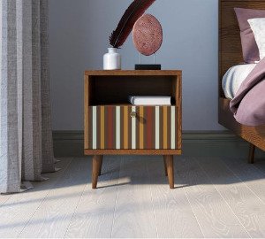 Тумбочка Berber с одним ящиком 20 принт - лучшие Прикроватные тумбы в INMYROOM