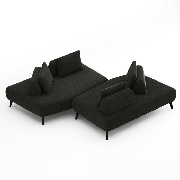 Модульный диван Concept темно-серого цвета - лучшие Прямые диваны в INMYROOM