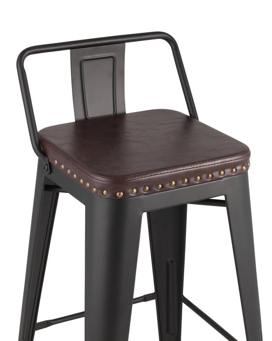 Стул полубарный Tolix Soft черного цвета - купить Барные стулья по цене 6610.0