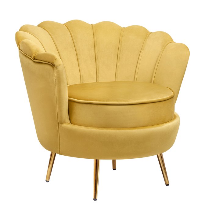 Кресло Pearl желтого цвета - купить Интерьерные кресла по цене 33040.0