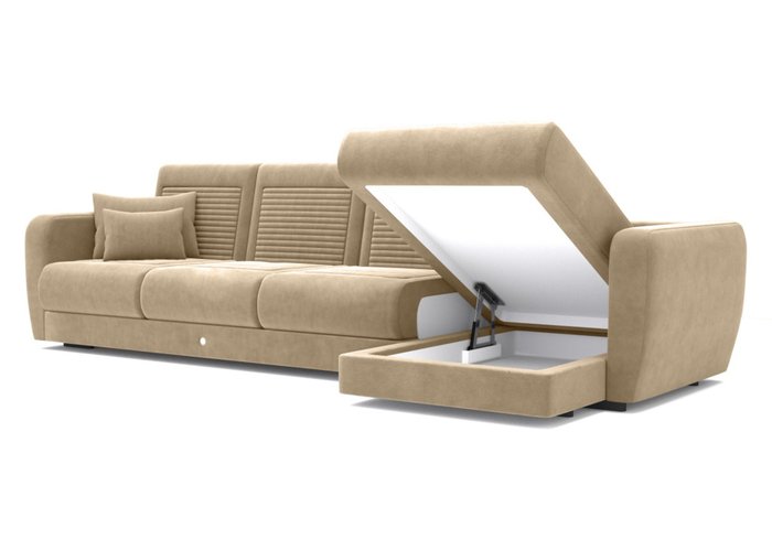 Угловой диван-кровать бежевого цвета - купить Угловые диваны по цене 290000.0