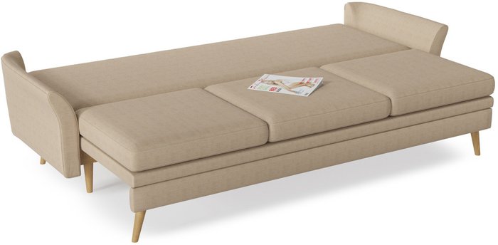 Диван-кровать Верона дизайн 1 бежевого цвета - лучшие Прямые диваны в INMYROOM