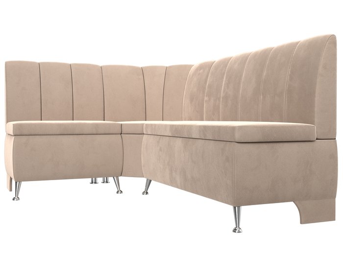 Кухонный угловой диван Кантри бежевого цвета левый угол - лучшие Угловые диваны в INMYROOM