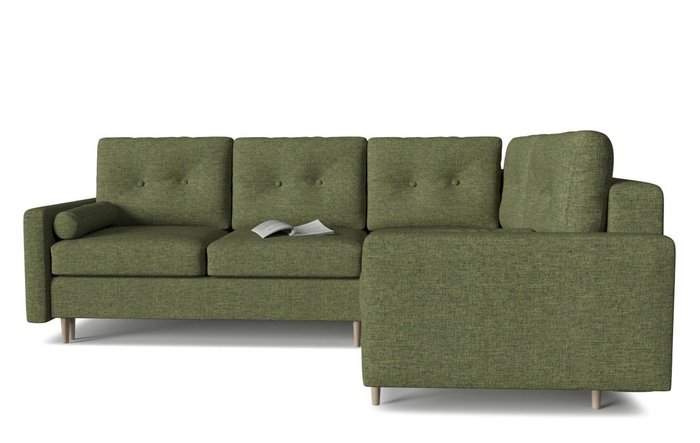Диван-кровать модульный угловой Белфаст зеленого цвета - купить Угловые диваны по цене 51896.0