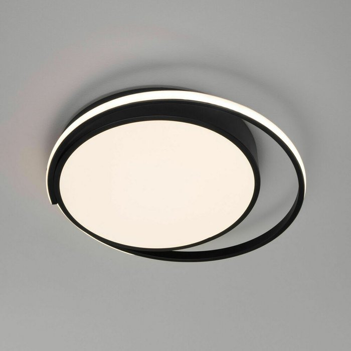 Потолочный светодиодный светильник Jeremy бело-черного цвета - лучшие Потолочные светильники в INMYROOM