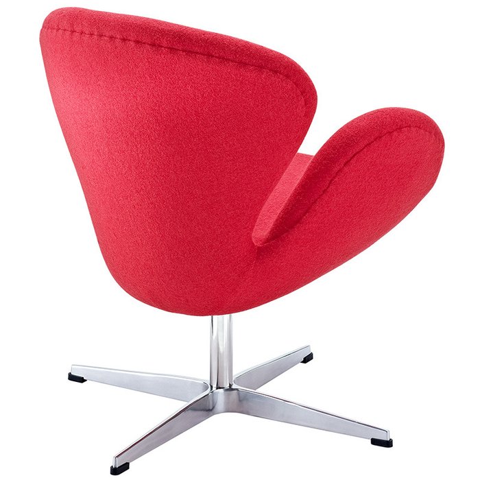  Кресло Arne Jacobsen Style Swan Chair красная шерсть - лучшие Интерьерные кресла в INMYROOM
