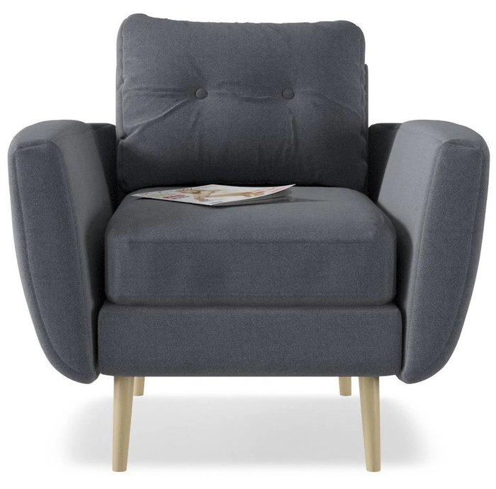 Кресло Норфолк серого цвета - купить Интерьерные кресла по цене 18448.0