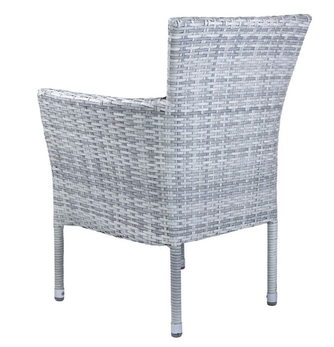 Кресло из искусственного ротанга Diana White серо-белого цвета - купить Садовые кресла по цене 12900.0