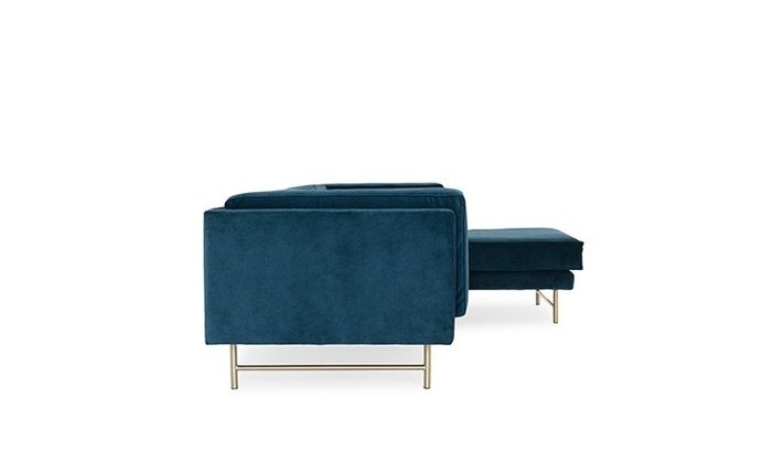 Модульный угловой диван синего цвета - купить Угловые диваны по цене 135900.0