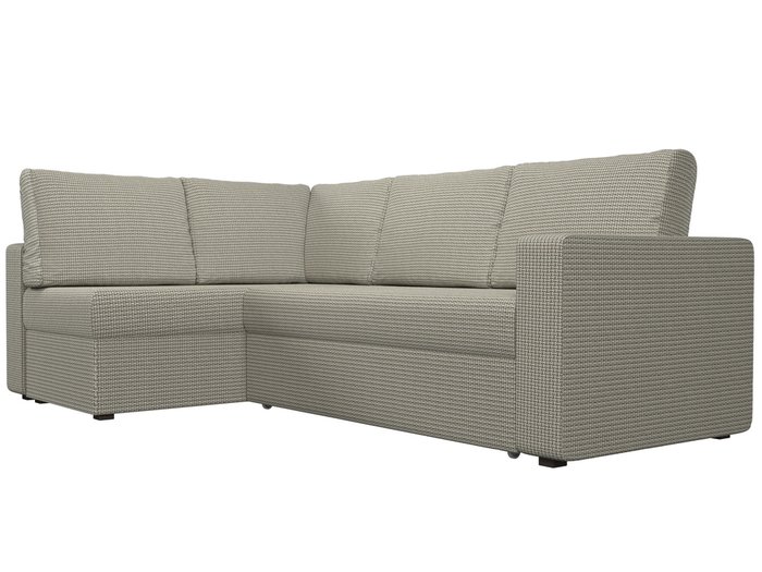 Угловой диван-кровать Оливер серо-бежевого цвета левый угол - лучшие Угловые диваны в INMYROOM