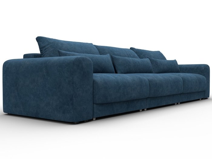 Диван-кровать Лига-056 Лонг синего цвета - лучшие Прямые диваны в INMYROOM Диван-кровать Лига-056 Лонг синего цвета - лучшие Прямые диваны в INMYROOM