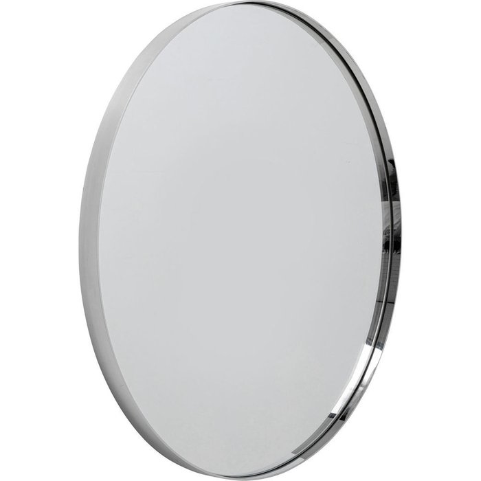 Настенное зеркало Curve в раме серебряного цвета - купить Настенные зеркала по цене 45680.0