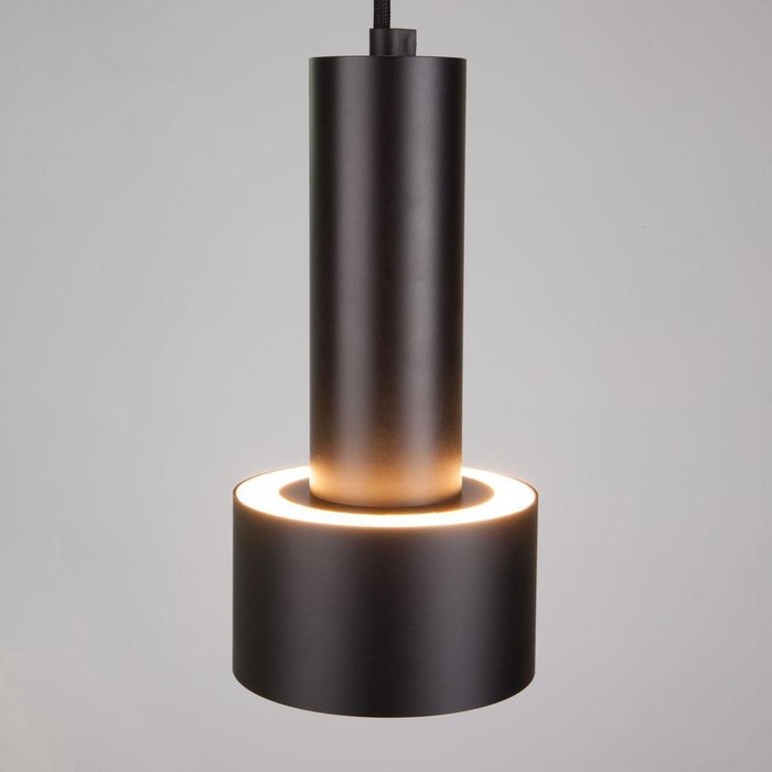 Подвесной LED светильник с матовым рассеивателем 50134/1 LED черный/золото - лучшие Подвесные светильники в INMYROOM