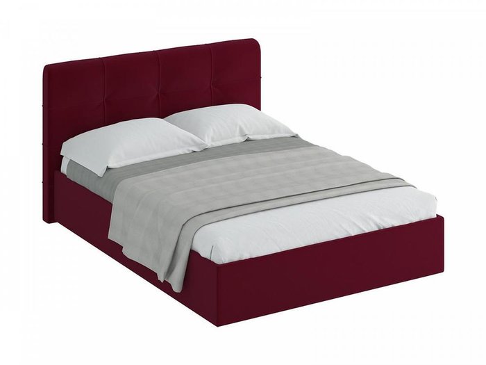 Кровать Queen Anna L бордового цвета 160х200