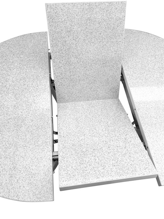 Раздвижной обеденный стол Андромеда с металлическим основанием  - купить Обеденные столы по цене 25330.0