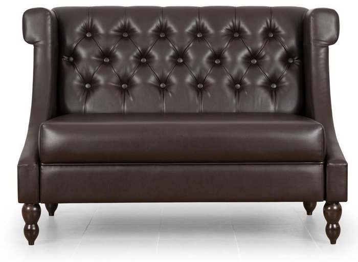 Диван прямой Мельбурн Barrister Sofa темно-коричневого цвета