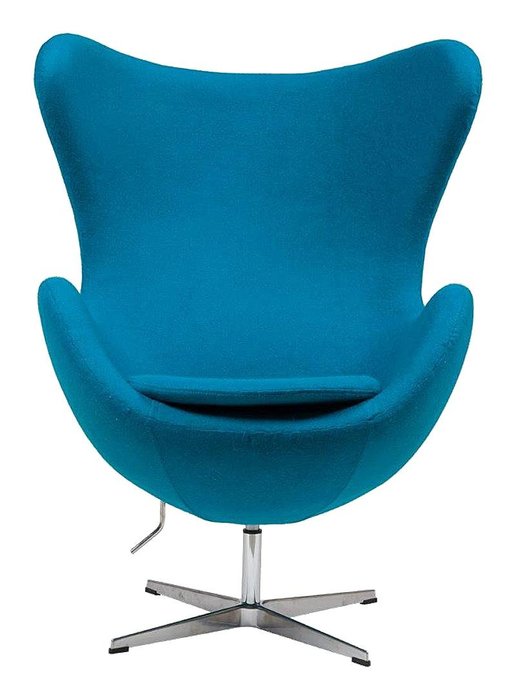 Кресло Egg Chair с кашемиром голубого цвета