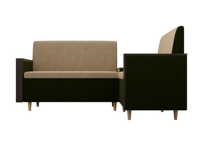 Кухонный угловой диван Модерн бежево-зеленого цвета  - купить Угловые диваны по цене 23490.0