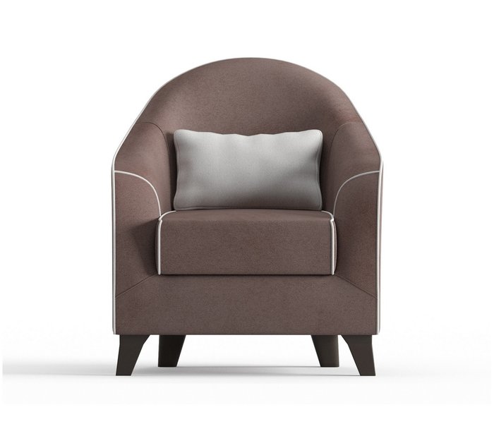 Кресло Бемоль в обивке из велюра светло-коричневого цвета - купить Интерьерные кресла по цене 12490.0