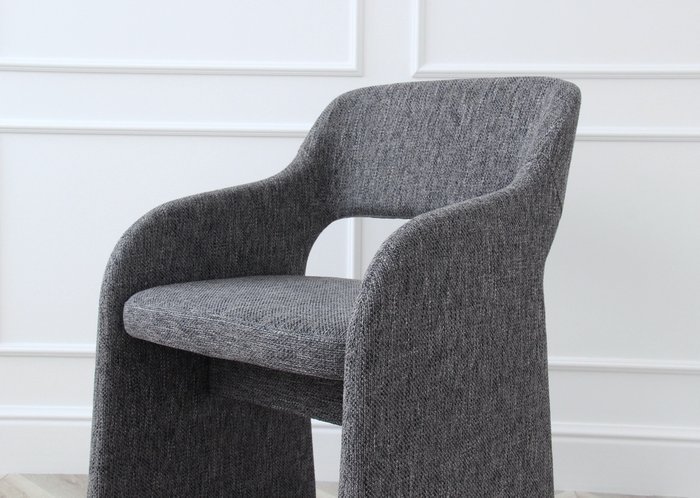 Стул E7.6 в обивке из рогожки серого цвета - лучшие Обеденные стулья в INMYROOM