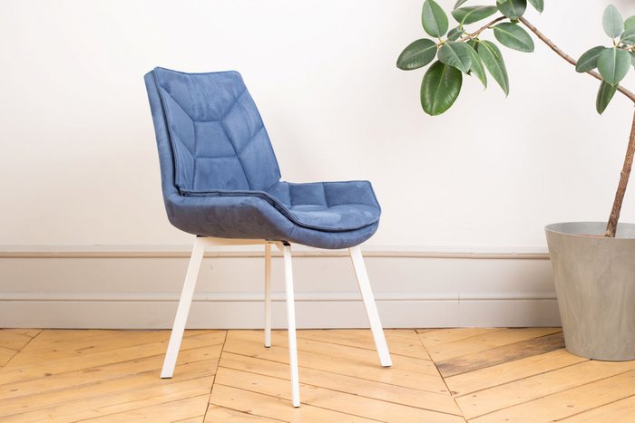 Стул с поворотным механизмов Capella синего цвета - купить Обеденные стулья по цене 11490.0
