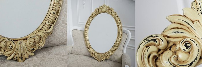 Настенное зеркало Эджил Поталь шампань/патина - купить Настенные зеркала по цене 17000.0