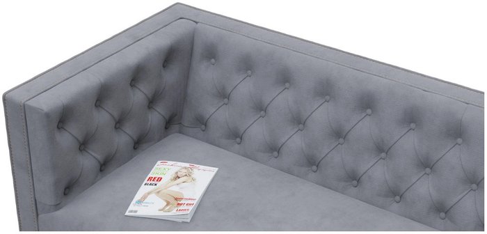 Диван прямой Kelly Velutto серого цвета - лучшие Прямые диваны в INMYROOM