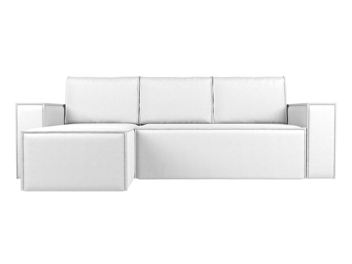 Угловой диван-кровать Куба белого цвета (экокожа) левый угол - купить Угловые диваны по цене 55999.0
