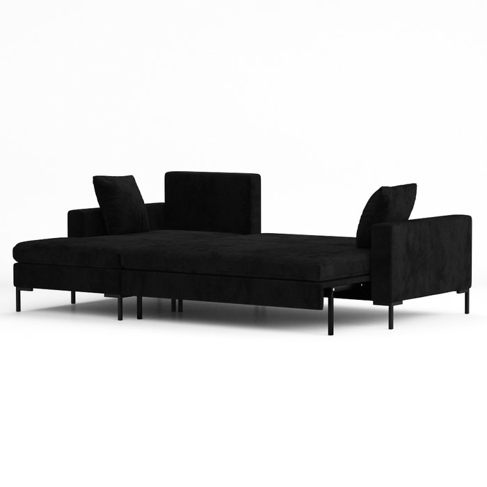 Угловой-диван Kona черного цвета - лучшие Угловые диваны в INMYROOM