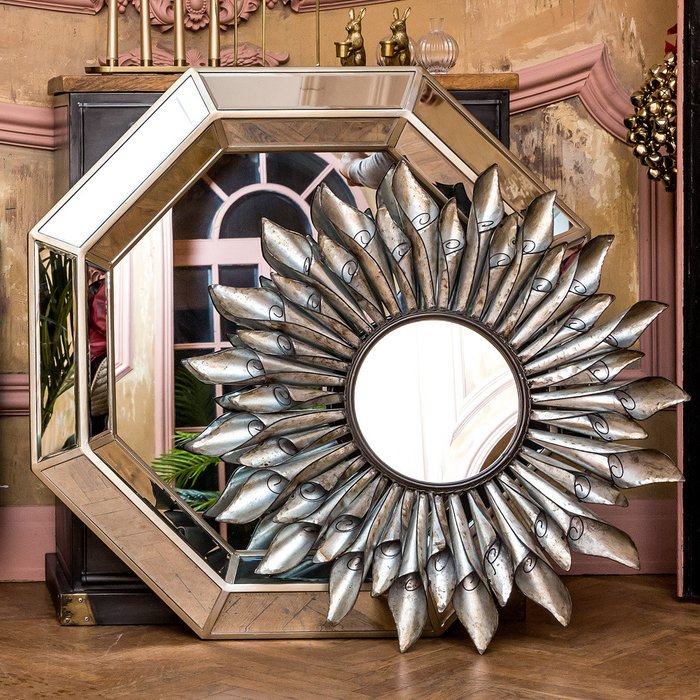 Настенное зеркало Лозанна в виде цветка - купить Настенные зеркала по цене 11500.0