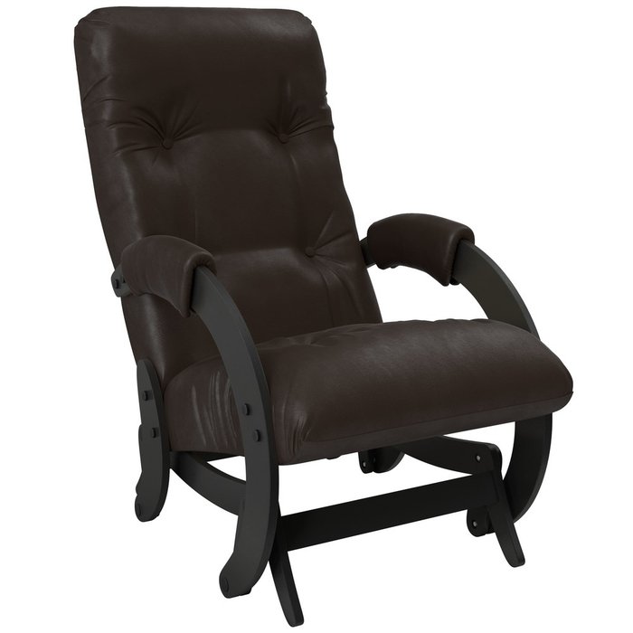 Кресло-глайдер Модель 68 с обивкой коричневого цвета