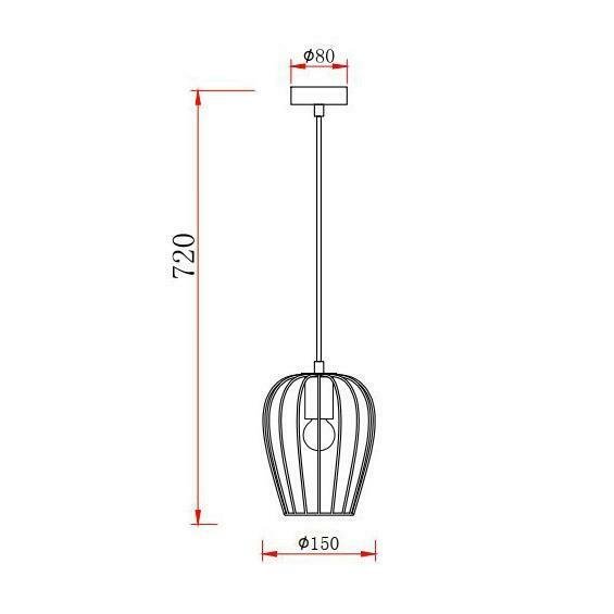 Подвесной светильник Atena Б0047367 (металл, цвет черный) - купить Подвесные светильники по цене 2295.0