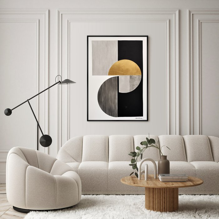 Репродукция картины Rounded curves, No 2, 2024г. - лучшие Картины в INMYROOM