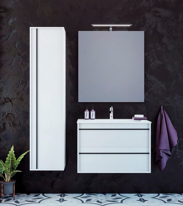 Шкаф-пенал Lino белого цвета - купить Пеналы для ванной комнаты по цене 43601.0