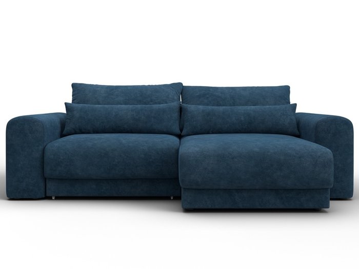 Угловой диван-кровать Лига-056 синего цвета - купить Угловые диваны по цене 96990 Угловой диван-кровать Лига-056 синего цвета - купить Угловые диваны по цене 96990