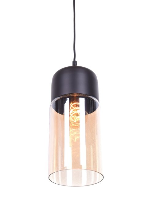 Подвесной светильник Zenia с янтарным плафоном - лучшие Подвесные светильники в INMYROOM
