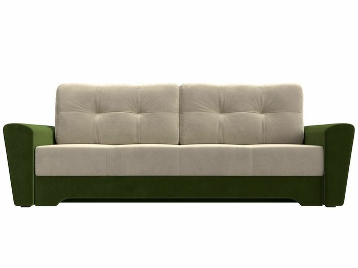 Диван-кровать Амстердам бежево-зеленого цвета - купить Прямые диваны по цене 37999.0
