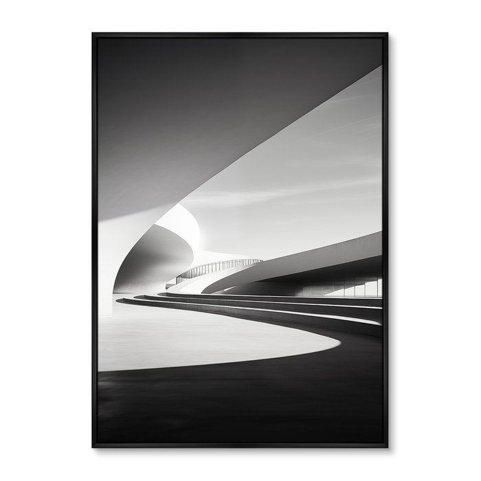 Набор из двух репродукций картин Architecture, curves of large arches, 2024г. - лучшие Картины в INMYROOM
