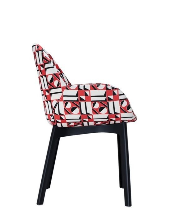 Стул Clap Double J. Geometrico красный с черными ножками - купить Обеденные стулья по цене 82800.0