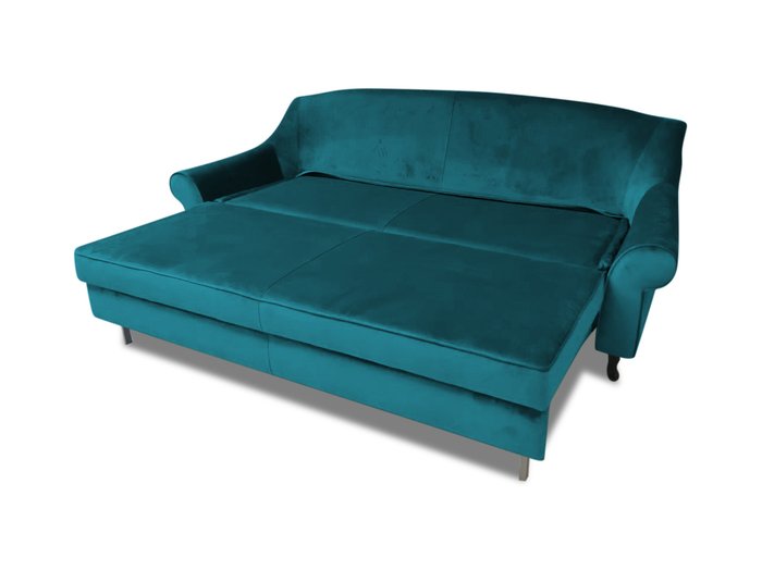 Диван-кровать Пекин бирюзового цвета - купить Прямые диваны по цене 89100.0