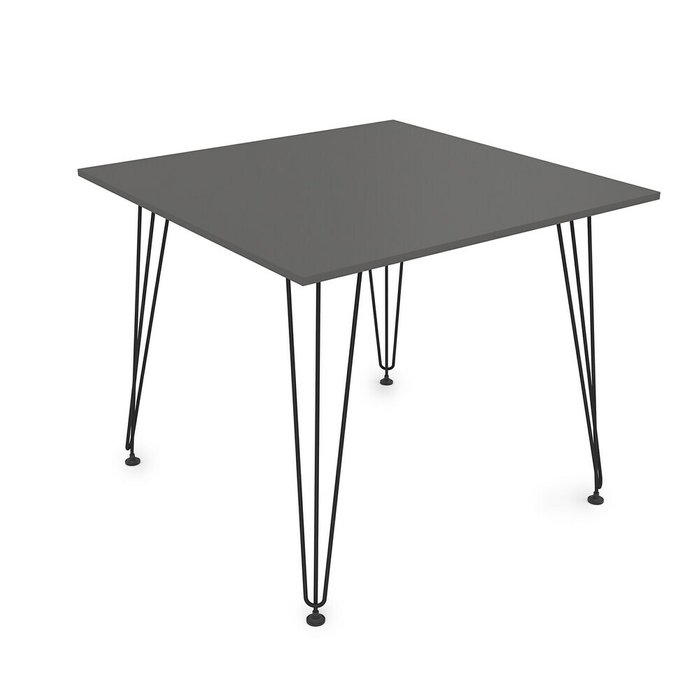 Обеденный стол Elegant 90х90 темно-серого цвета