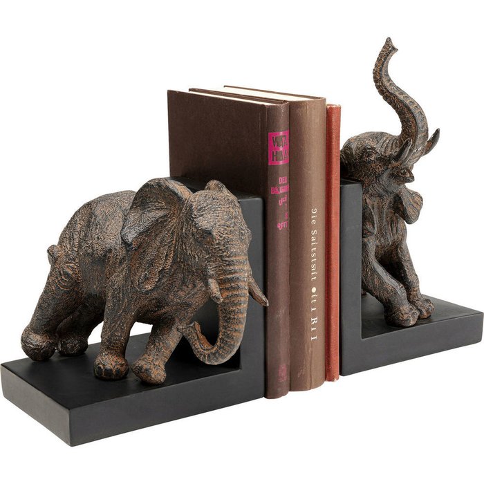 Книгодержатель Elephants коричневого цвета - лучшие Фигуры и статуэтки в INMYROOM Книгодержатель Elephants коричневого цвета - лучшие Фигуры и статуэтки в INMYROOM
