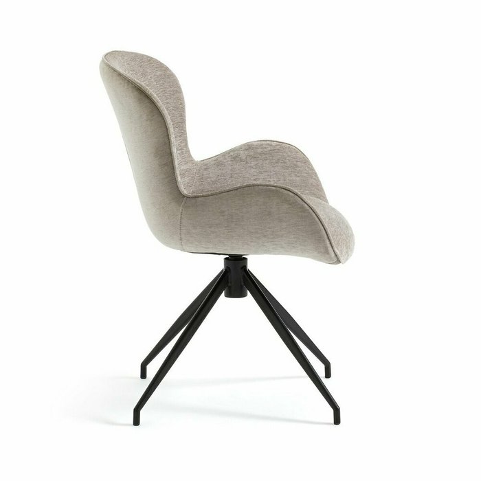 Кресло обеденное Asyar вращающееся серого цвета - купить Обеденные стулья по цене 44000.0