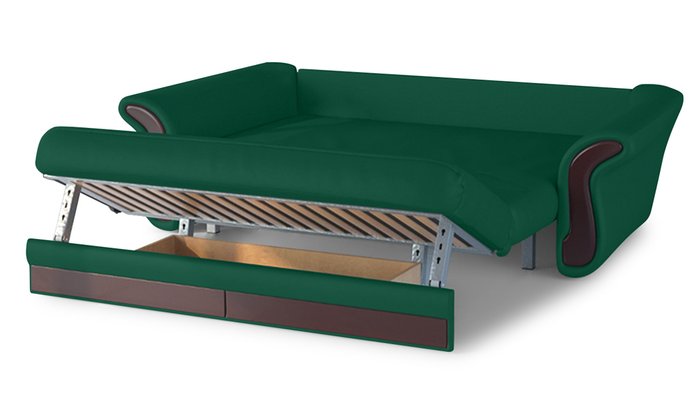 Диван-кровать Арес S зеленого цвета  - купить Прямые диваны по цене 74200.0