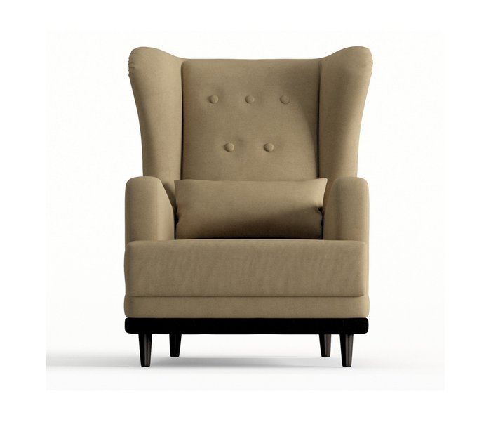 Кресло Лорд в обивке из велюра темно-бежевого цвета - купить Интерьерные кресла по цене 13290.0