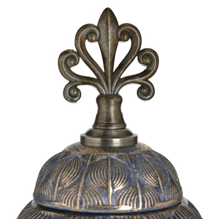 Керамическая ваза сине-золотого цвета с крышкой - купить Вазы  по цене 4760.0