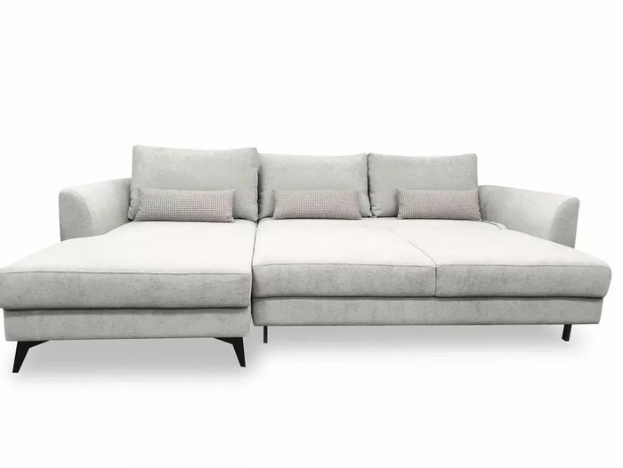 Угловой диван-кровать Лондон светло-серого цвета - купить Угловые диваны по цене 158450.0