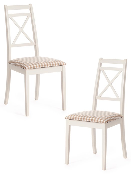 Набор из двух стульев Picasso цвета слоновая кость